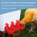 Chicken Feeder No Waste Automatic Poultry Feeder Ports Chicken Feeders and Waterer Set Chicken Feeder Kit 8 Chicken Water Cups with 8 auto Chicken Feeders Ports