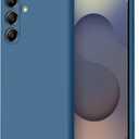 Vanjua Case for Samsung Galaxy S25 (Only), Stylish Liquid Silicone Slim Full-Body Protective Cover Compatible with Samsung Galaxy S25 5G Phone Case Navy Blue