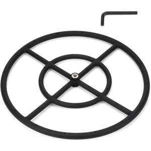 Stanbroil 24 Inch Round Fire Pit Burner Ring for Natural Gas & Propane Fire Pit Fireplace - Black Steel Fire Pit Burner for Indoor & Outdoor, BTU 296,000 Max