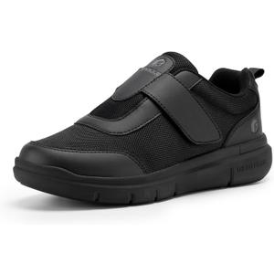 FitVille Diabetic Shoes for Men Extra Wide Width, Swollen Feet Shoes for Diabetics Pain Relief(Black, XX-Wide 9.5)