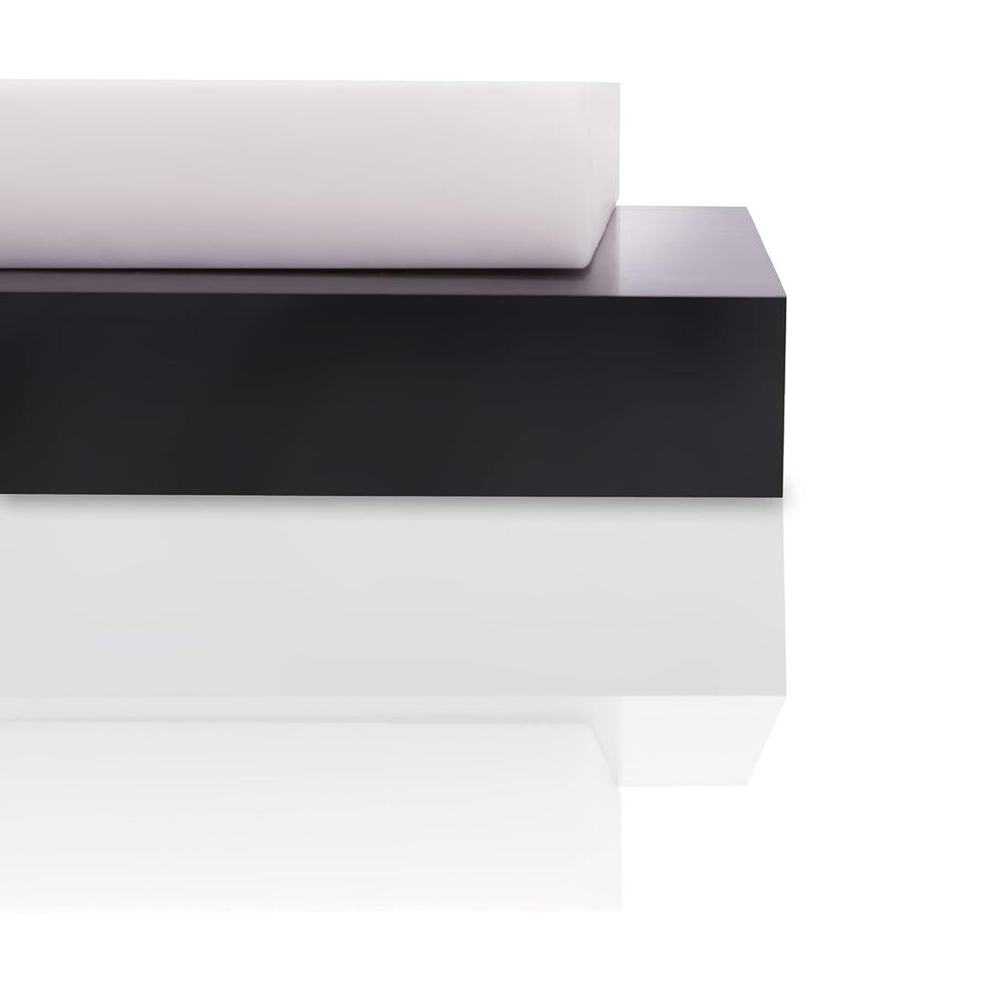 White Delrin/Acetal Copolymer Plastic Sheet 1-1/4" x 6" x 12"