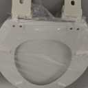 HIGHCRAFT Premium Elongated Toilet Seat with Slow-Close Design & Adjustable Hinges - Molded Wood Toilet Seat - Fits Standard Elongated Toilets - Oval Seat in White