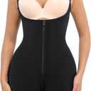 FeelinGirl Shapewear for Women Open Bust Bodysuit Butt Lifter Body Shaper Tummy Control Shapewear (XL, Black)