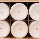 Pillar Candles 2.8x4 Inch 6 Pack White CW Studio Unscented 45-Hour Long Burn, Smokeless Dripless Premium Wax with Cotton Wick for Weddings, Events, Home & Rustic Decor