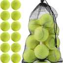 12 Pack Bulk Tennis Balls for Beginner  High Elasticity Practice Tennis Balls, with Mesh Bag for Pet Dog Training, Catching