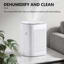 Dehumidifier and Air Purifier Combo HEPA H13 Filter and Negative Air Ion Function,54oz(1600ML) Water Tank with Drain Hose,24hrs Auto-Off Timer,Idea for Bedroom,Bathroom(W)