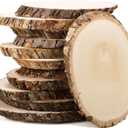 Tioncy 12 Pack 5-7 Inches Oval Wood Slices for Centerpieces Natural Unfinished Rounds Wood Slabs Small Wooden Circle for DIY Crafts Rustic Farmhouse Wedding Christmas Table Decorations