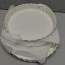 LOVECASA Porcelain Pie Pan Quiche Baking Dish,10 Inch Non-Stick Round Pie Dish Quiche Pan,Tart Pan with Ruffled Edge,Pie Plate for Apple, Quiche, Pot Pies, Tart,Set of 2, White