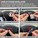 Logo Decal Overlay Stickers for Tesla Model 3 (2017 to 2023), Standard Wrap, 11-pc Set (Satin Pink)