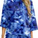 PrinStory Womens Pajama Sets Short Sleeve Pajamas Set for Women 2 Piece Soft Pjs with Pockets (M)