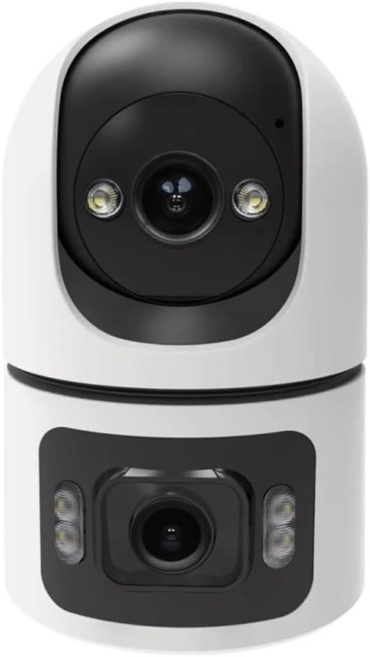 WiFi Indoor Smart Camera 4MP Dual Screen Lens 2.4G/5G Infrared Night Vision Motion Detection Auto Track Two-Way Audio(Camera with 64G SD)