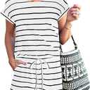 ANRABESS Rompers for Women Summer 2024 Casual One Piece Jumpsuits Short Pants Fashion Outfits Clothes Loungewear Pockets XL