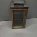 EDZARD Huntsville Wooden Stainless Steel Lantern Height  Tea Light Holder with Handle