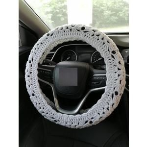 YDM Yarn Sunflower Steering Wheel Cover, Universal Fit, 14-15 inches, A Wheel Cover