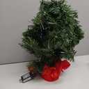 2' Pre-Lit Northern Spruce Christmas Tree with Red Cloth Base  Artificial Holiday Decoration for Home, Table & Mantel (Pack of 1)