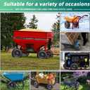 12'' Flat Free Tires Rubber Replacement Solid Tire and Wheel Assemblies for Hand Trucks Garden Cart Wheelbarrow - 3.5Wide Polyurethane Tires 2.1 Hub with 5/8 Inch Axle Borehole (410/350-6)