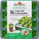 Burpee SuperSeed Seed Starting Tray | 16 XL Cell | Reusable & Dishwasher Safe | for Starting Vegetable Seeds, Flower Seeds & Herb Seeds | Indoor Grow Kit for Deep-Rooted Seedlings, Green (16 XL Cells)