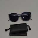 Livho Polarized Sunglasses, Retro & Oversized Shades for Women with Round Lenses Blue