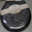 Mayfair Economy Soft Cushion Padded Toilet Seat, Round, black