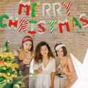 4 x Tellpet Donut Merry Christmas Balloons Banner, Christmas Party Decorations