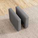 HONBAY Modular Sectional Sleeper Sofa with Pull Out Bed, Armrest for Sectional Couch, Grey