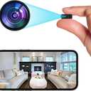 Mini Indoor WiFi Camera Home Security Room Body Cameras Nanny Cam Small Smart Home Outdoor Cams Pet Dog Baby Camera HD House Portable Camaras Motion Detection Night Vision Cam No Need WiFi Door Camara (Black)