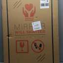 HOMECOOKIN Wood Bathroom Mirrors for Wall Mounted, 24" x 36" Rustic Wood Frame Wall Mirrors Decorative for Living Room or Bedroom Vanity Mirror (DH) A