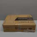 Rfiver Rolling TV Stand for 32 to 55 60 Inch TVs up to 88lbs, Height Adjustable Mobile TV Stand with Wood Base, Space-Saving Design Tall TV Cart Floor Stands for Living Room, Bedroom, Corner (White)