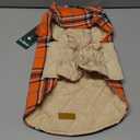 Kuoser Waterproof Dog Coat, Reversible Dog Jacket for Medium Dogs, Adjustable Durable Doggie Winter Coat Warm Puppy Cold Weather Apparel from Small to Large Breed, Orange, Medium