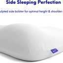 C CUSHION LAB Deep Sleep Pillow, Patented Ergonomic Contour Design for Side & Back Sleepers, Orthopedic Cervical Shape Gently Cradles Head & Provides Neck Support & Shoulder Pain Relief - Calm Grey, 1 Count