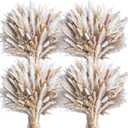 440PCS Natural Dried Pampas Grass Boho Home Decor Bouquet Phragmites Dried Flowers Bouquet for Wedding Floral Arrangements Home Decorations (440PCS)