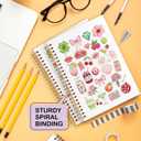 Yhtrg Coquette Preppy Fruit Spiral Notebooks, Cute Girly Journaling, Fruit Lover Gifts Journals for Women, Coquette Girly Office Supplies, Aesthetic Notebook for Note Taking, 5.5x8.3 Inch (pink)