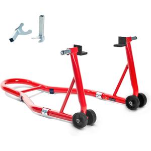 Donext Motorcycle Stand 850LB Sport Bike Rear Wheel Lift Swingarm Paddock Stands Red, U+L
