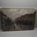 VIYYIEA Framed Canvas Wall Art Home Decor for Living Room Classical Cityscape Artwork Wall Decorations Vintage Oil Painting Prints Parisian Street Wall Decor Bathroom Wall Pictures Farmhouse 24x36in