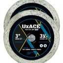 3 Inch Diamond Blade, 3/8 Inch Arbor, 3'' Super Thin Diamond Tile Blade for Angle Grinder & Tile Saw, General Purpose Diamond Cutting Wheel for Ceramic, Tile, Marble, Granite, Porcelain, 2 Pack