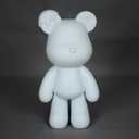 Fluid Bear Painting Figurine, DIY Bear Figure for Home Decoration (8 Inch, Blank Mold)