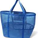 Mesh Beach Bag, Large Beach Bag Swimming Bag Foldable Mesh Tote for Your Family Beach Trip