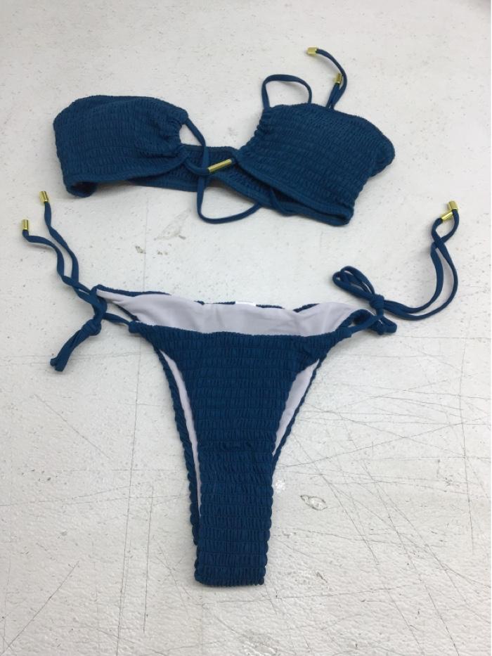 Dark blue bikini with padding swimsuit, S