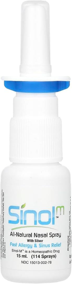 SinolM, All-Natural Nasal Spray, Fast Allergy & Sinus Relief, 15 ml