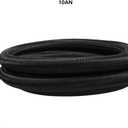 10AN CPE Fuel Hose Line Fitting Kit AN10 Nylon Braided Fuel Hose 10FT Black ID: 0.56 inch (14.2mm)