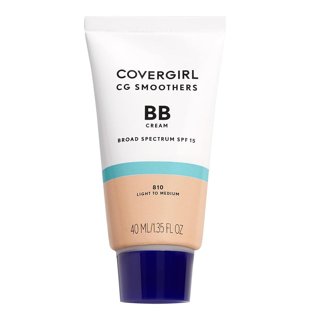 COVERGIRL Smoothers Lightweight BB Cream, 1 Tube (1.35 Ounce), Light to Medium 810 Skin Tones, Hydrating BB Cream with SPF 21 Sun Protection
