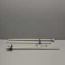 H.VERSAILTEX Elegant Window Treatment Telescoping Double Curtain Rod Set with Classic Cap, 3/ 4-Inch Diameter, Adjusts from 28 to 48 Inches, Nickel