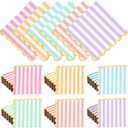 Layhit 150 Pack Pastel Napkins Scalloped Tea Party Napkins with Gold Foil Disposable Ice Cream Party Supplies for Dinner Birthday Wedding Cocktail Beverage Festival