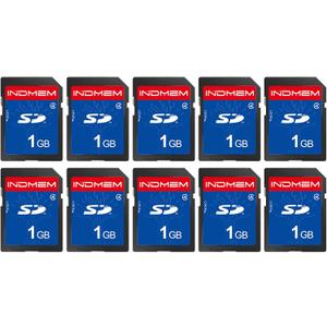INDMEM SD Card 1GB, 10 Packs Class 4 1GB Flash Memory Card MLC Standard Secure Digital Cards Camera Card