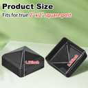 Pelopy 8 Pcs 2" x 2" Black Aluminum Pyramid Post Caps for Wooden or Metal Fence Posts, Weatherproof Decorative Pyramid Covers for Decks, Mailboxes, and Corridors