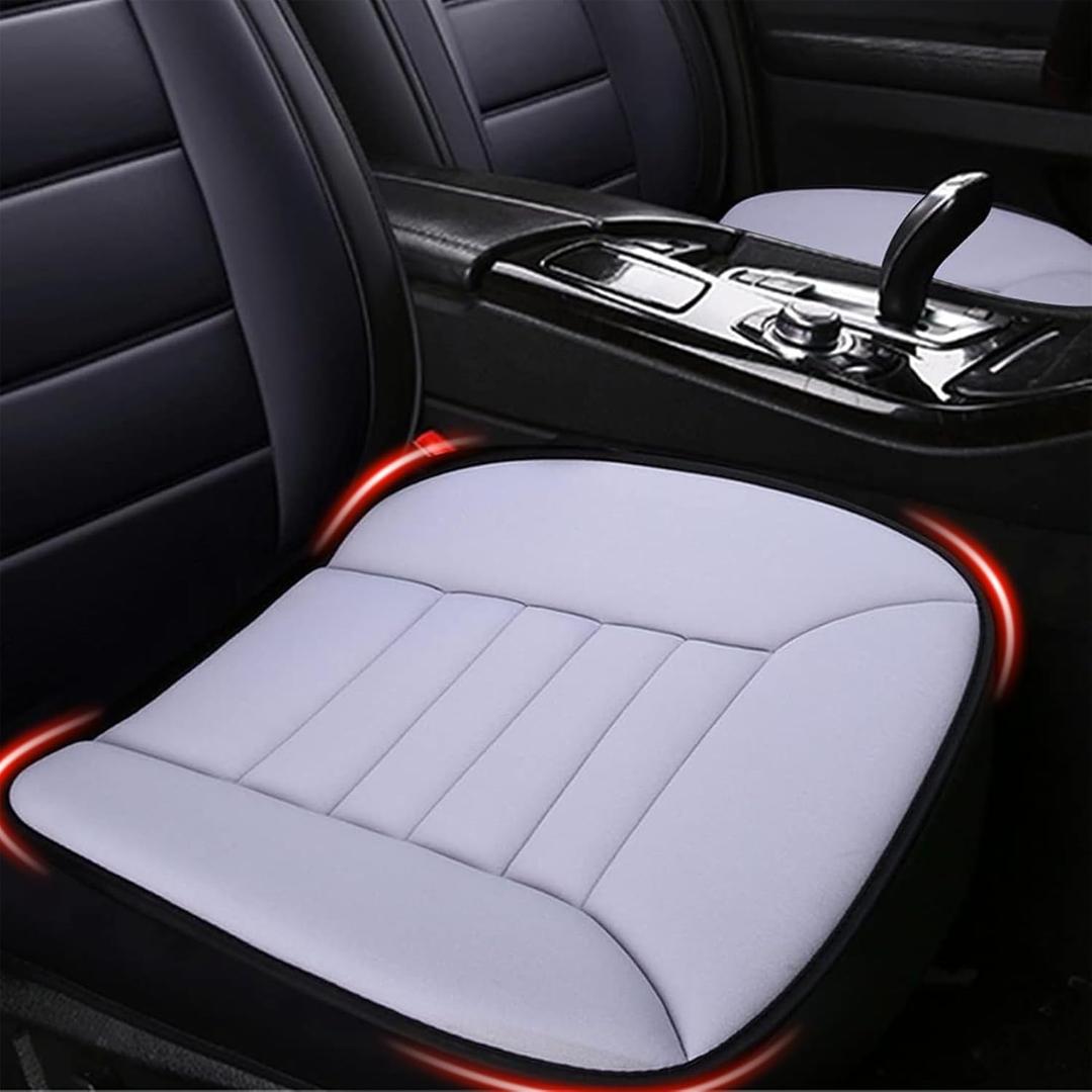Pack Of 1 MYFAMIREA Car Seat Cushion Pad 1.2" Thick Comfort Seat Protector for Car Driver Seat Office Chair Home Use Memory Foam Seat Cushion with Non Slip Bottom, 20'' x 18.5'', Gray