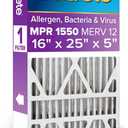 Filtrete 16x25x5 AC Furnace Air Filter, MPR 1550, MERV 12, Fit Trion Air Bear Furnace, Allergen, Bacteria & Virus, Electrostatic Air Cleaning Filter, 1-Pack (actual size 15.75 x 24.13 x 4.88) (4.9" x 24.1" x 15.6")