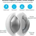 4 Packs Shower Curtain Weights, Magnetic Silicone Wrapped Heavy Duty Premium Shower Curtain Liner Clips Added Weight, Work for Drapery, Tablecloth, Flag - 4 Pack(White)