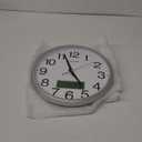 Wall Clock, 13 Inch Non-Ticking Silent Battery Operated Quartz Analog with LCD Display for Perpetual Calendar and F Temperature, Ideal Modern Home, Bedroom, Kitchen, Office Dcor (Sliver)