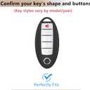 Key Fob Cover Case Protector Compatible with Altima Rogue Sentra Pathfinder Armada Murano Maxima